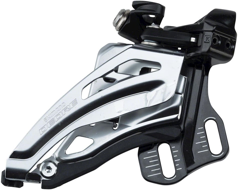 Shimano Deore M6020-D 10-Speed Double Side-Swing Front-Pull Direct-Mount Front Derailleur